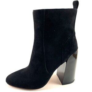 NEW Vince Camuto Black Suede Enverna Bootie SIZE 8.5, Heeled Zippered Booties